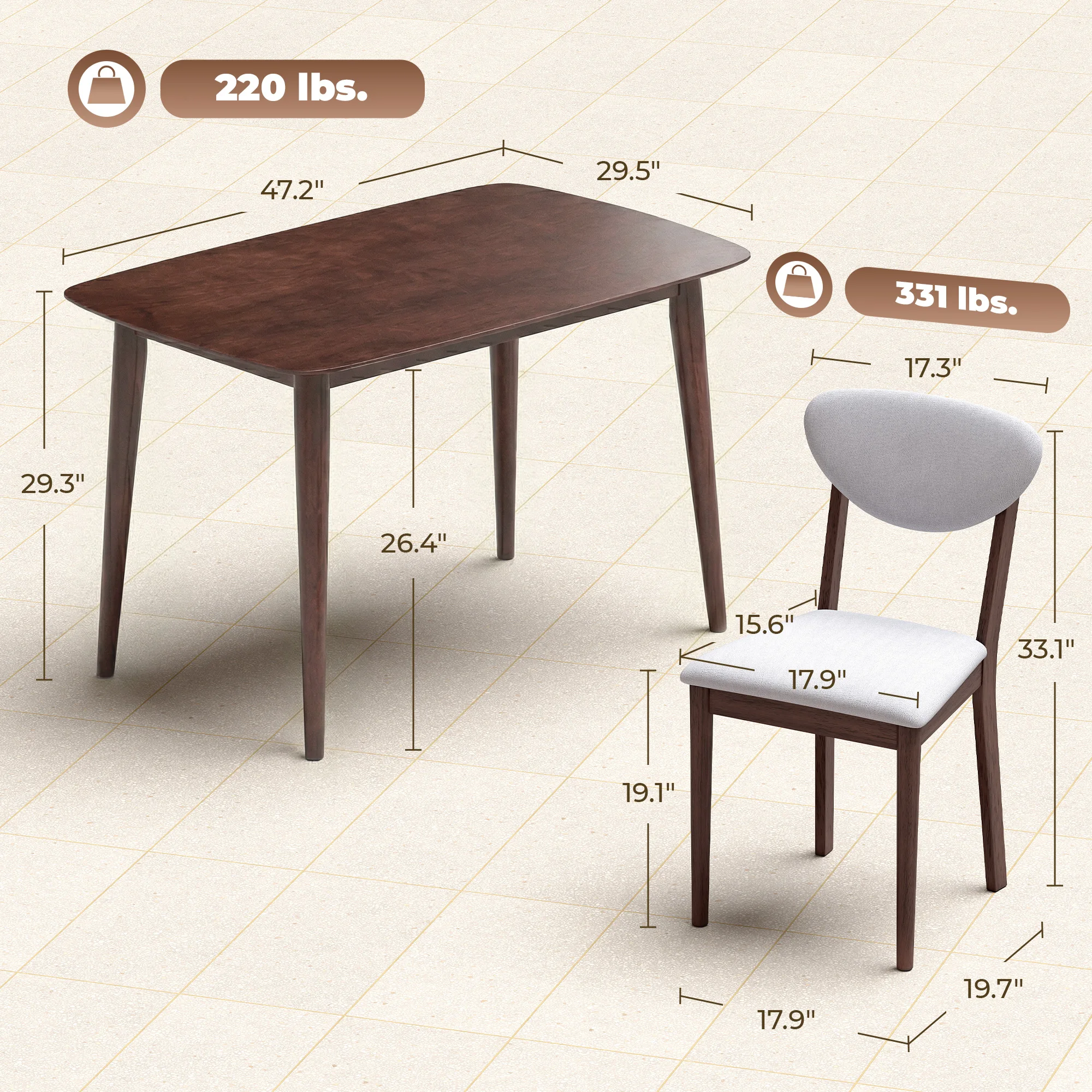 Mid-Century Dining Set 3